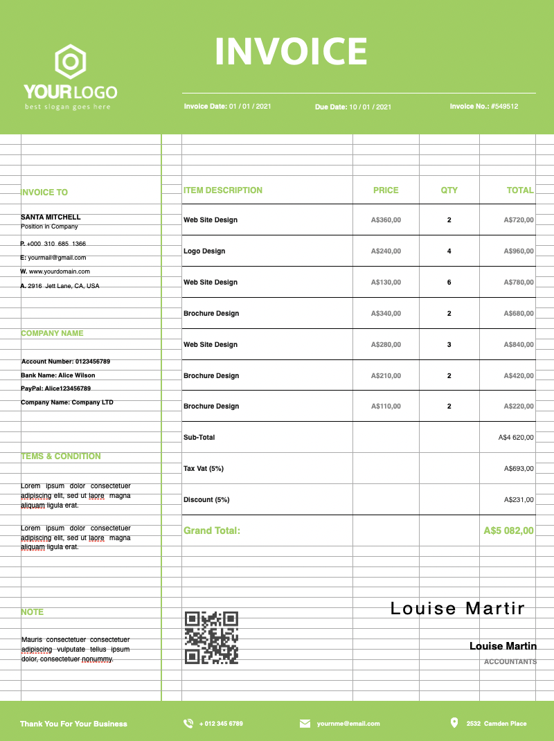 Free Invoice Excel Template