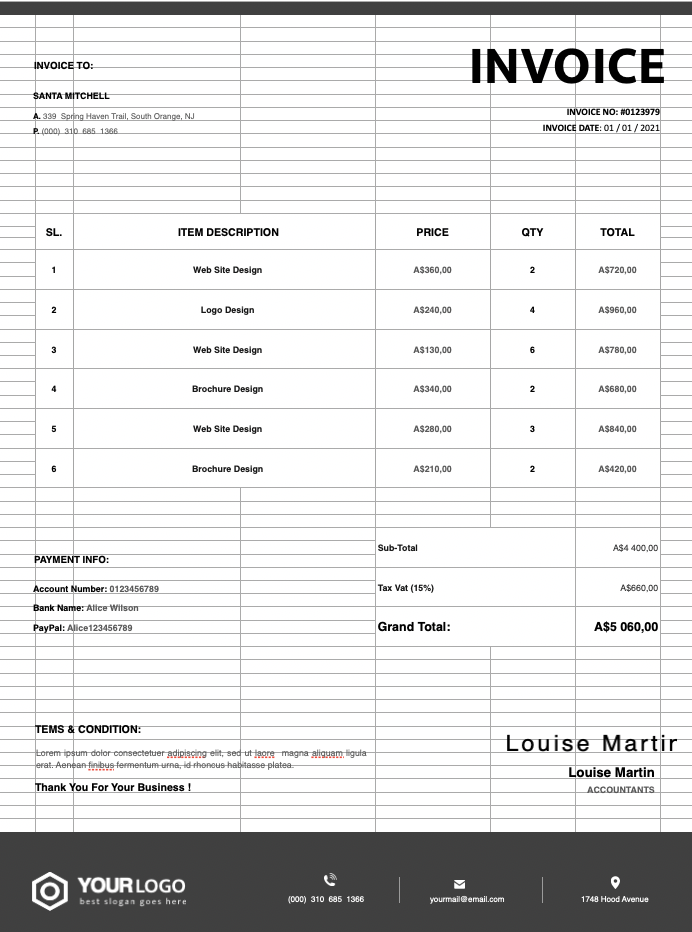 Free Invoice Excel Template