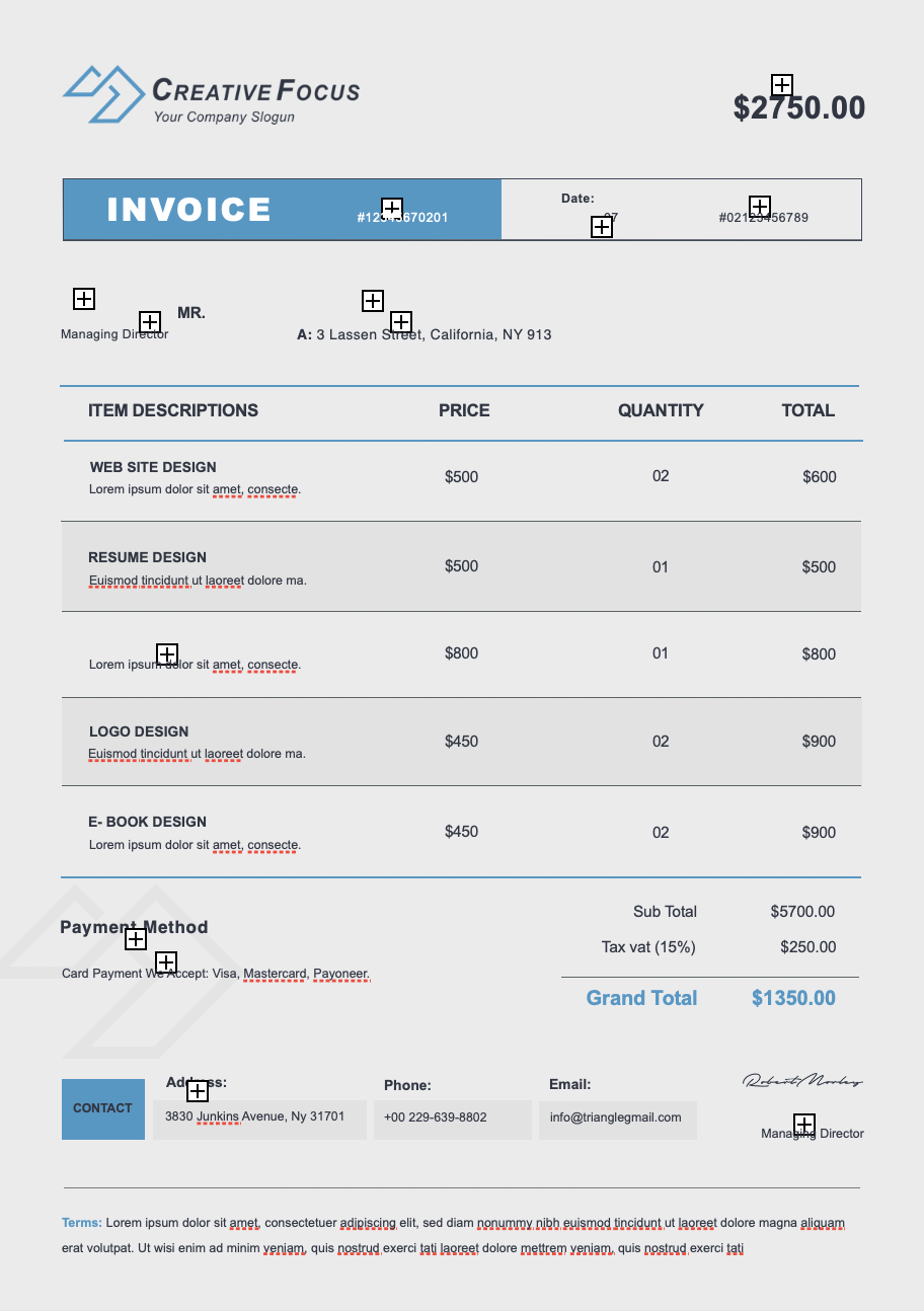 Free Invoice MS Word Template