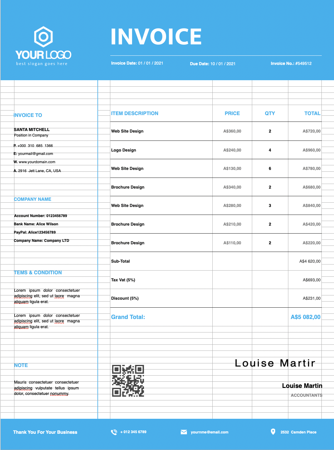 Free Invoice Excel Template